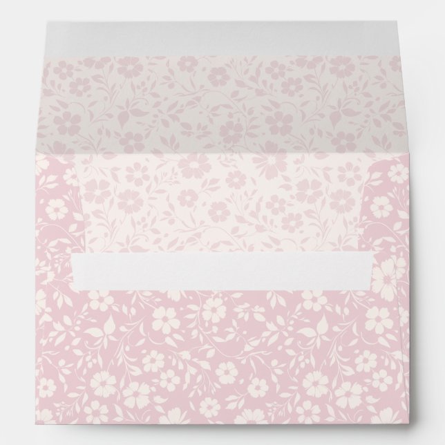 Enveloppe Vintage Bloom Neutre - Rose Pâle (Dos (Bas))