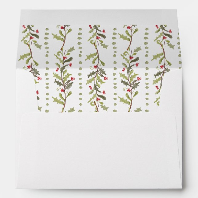 Enveloppe Vintage Botanical Christmas (Dos (Bas))
