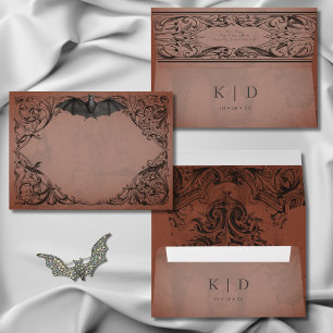 Enveloppe Vintage chauve-souris jusqu'à la rouille de la mor