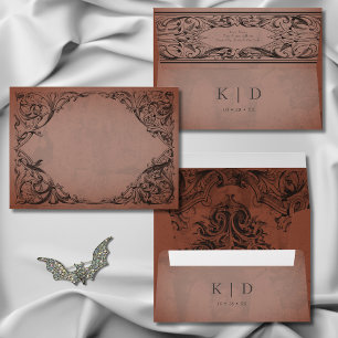 Enveloppe Vintage chauve-souris jusqu'à la rouille de la mor