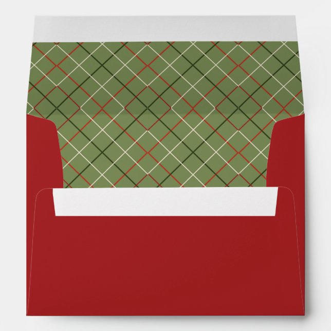Enveloppe Vintage Christmas Check Motif (Dos (Bas))