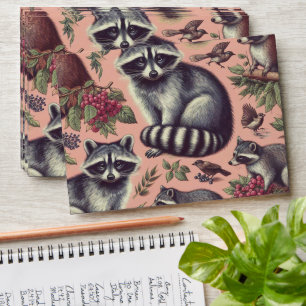 Enveloppe Vintage Cute Racoon