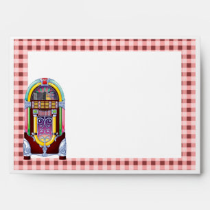 enveloppe vintage de mariage de juke-box des
