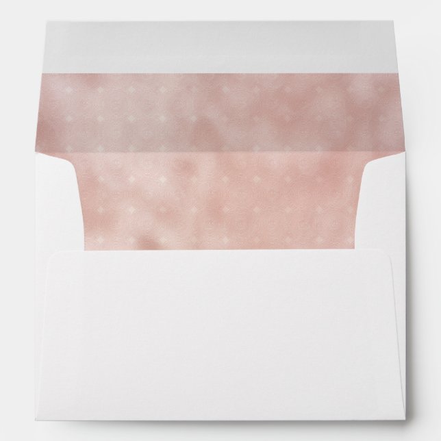 Enveloppe vintage en lin rose (Dos (Bas))