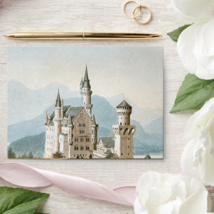 Enveloppe Vintage Fairytale Castle Rustic Forest Mariage
