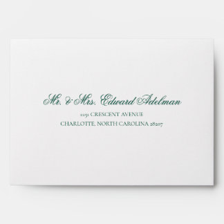 Enveloppe Vintage Floral Mariage Suite verte