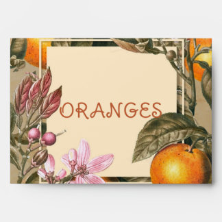 Enveloppe Vintage Flowers and Oranges