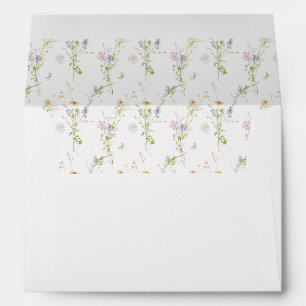 Enveloppe Vintage Garden Elegant Wildflower Return Adresse