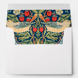 Enveloppe Vintage Kennet Floral William Morris Bleu Blanc