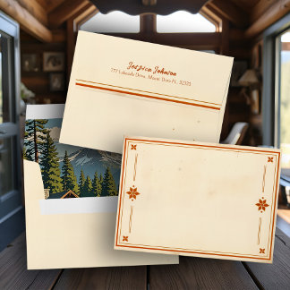 Enveloppe Vintage Parchment Border Nostalgic Sierra Nevada