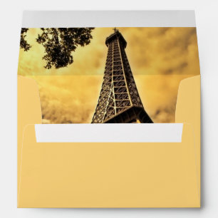 Enveloppe Vintage Paris Tour Eiffel Classique Professionnel