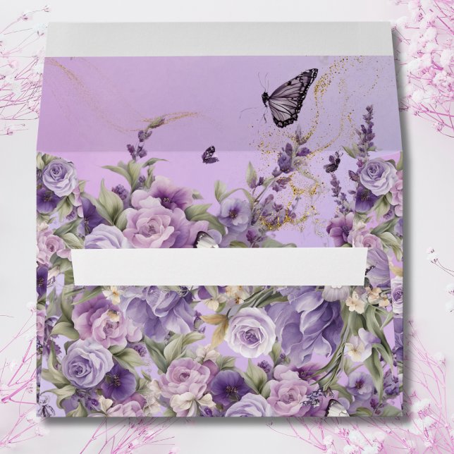 Enveloppe vintage pour papillon botanique (Créateur téléchargé)