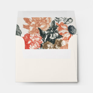 Enveloppe Vintage Romantique Cottagecore Floral Mariage RSVP