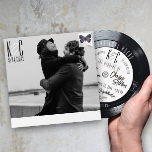 Enveloppe Vinyl Record Album Cover Photo Wedding Invitation
