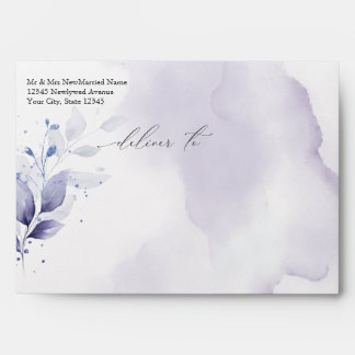 Enveloppe violet à aquarelle préadmise