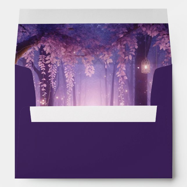 Enveloppe Violet à Midnight Enchanted Forest (Dos (Bas))