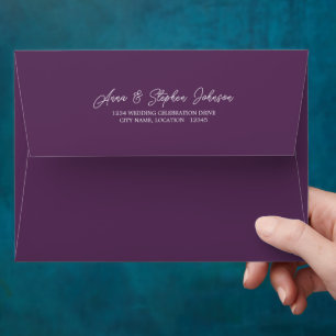 Enveloppe Violet d'automne violet avec retour