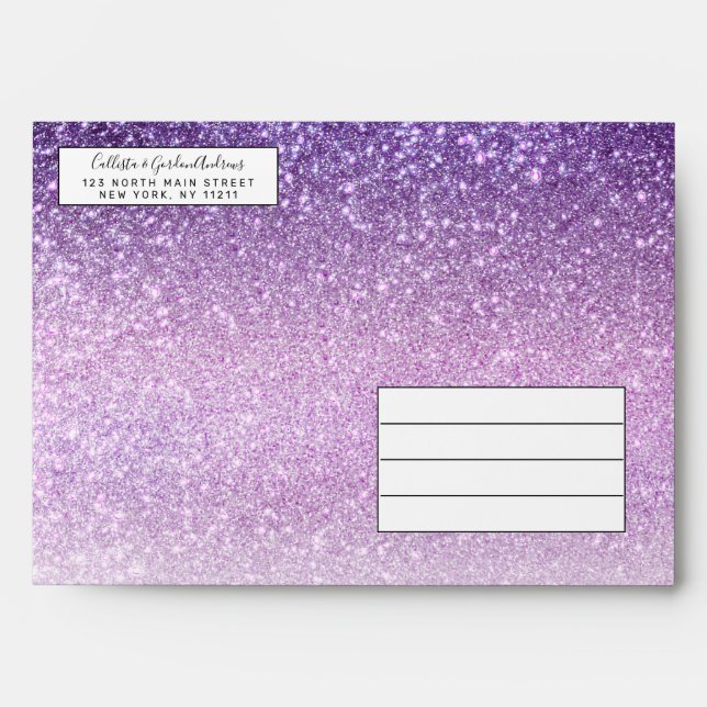 Enveloppe Violet Lilac Pastel Purple ombre (Devant)