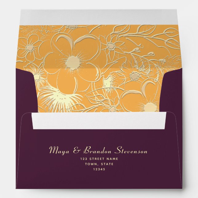 Enveloppe Violet Prune (Dos (Bas))