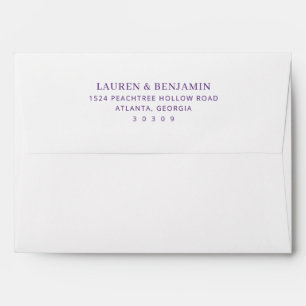 Enveloppe Violet Typographique Élégant et Raffiné