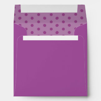 Enveloppe violette 5x5 avec Pois violets