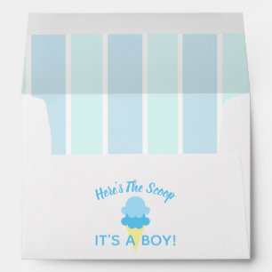Enveloppe Voici le Baby shower d'été de la crème glacée Scoo