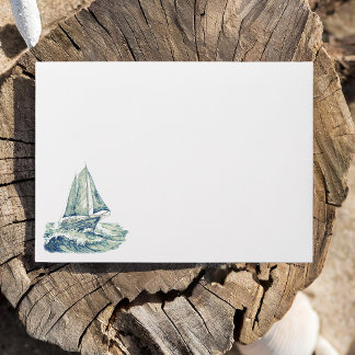 Enveloppe Voilier bleu