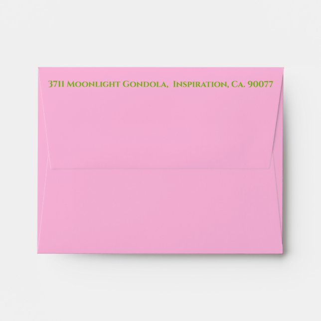 Enveloppe VOTRE ADRESSE sur le dos : CHOISISSEZ LA COULEUR D (Dos (Haut rabat))