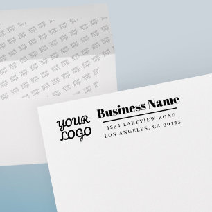 Enveloppe Votre logo d'entreprise Carrelé à l'intérieur Adre