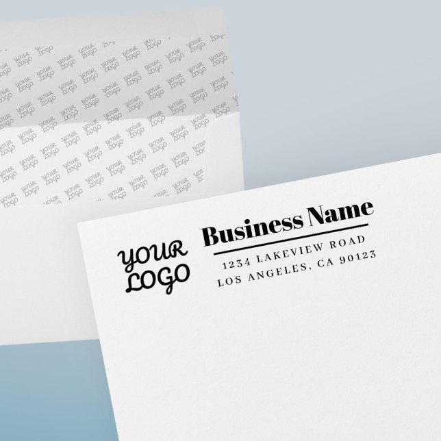 Enveloppe Votre logo d'entreprise Carrelé à l'intérieur Adre (Créateur téléchargé)