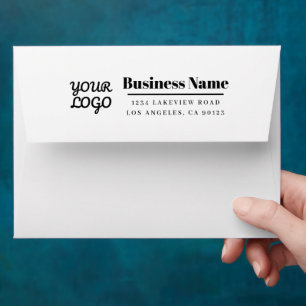 Enveloppe Votre logo d'entreprise Carrelé à l'intérieur Adre