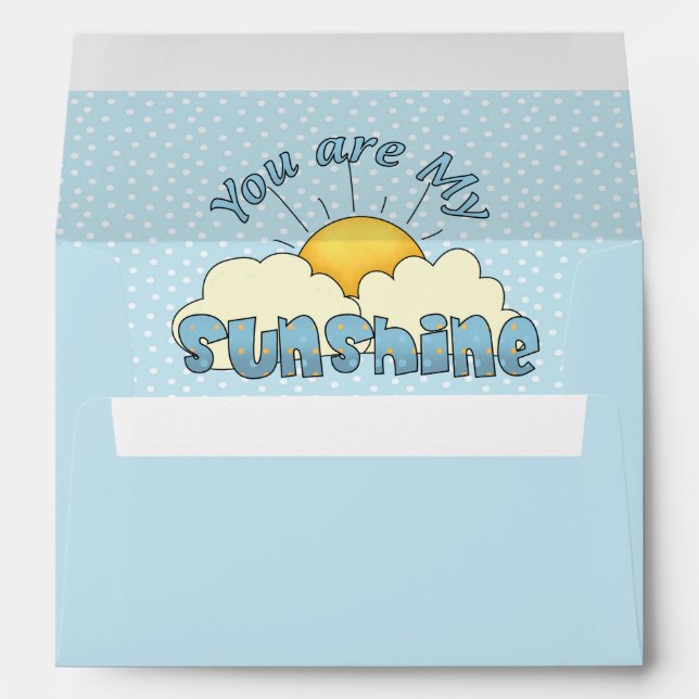 Enveloppe Vous Êtes Mon Bébé Soleil Bébé Garçon Douche (Dos (Bas))