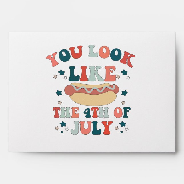 Enveloppe Vous Ressemblez À Un Chien Chaud Patriotique Du 4  (Devant)