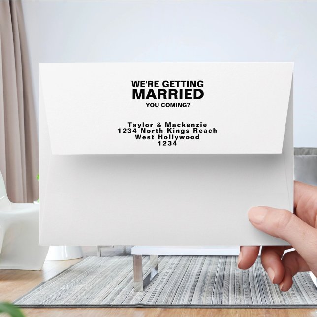 Enveloppe Vous venez Rainbow Gay Mariage (You Coming Rainbow Gay Wedding Envelopes by Ricaso. Part of the 'Sounds Gay I'm In' collection)