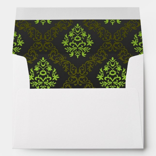 Enveloppe Wallpaper Floral Green (Dos (Bas))