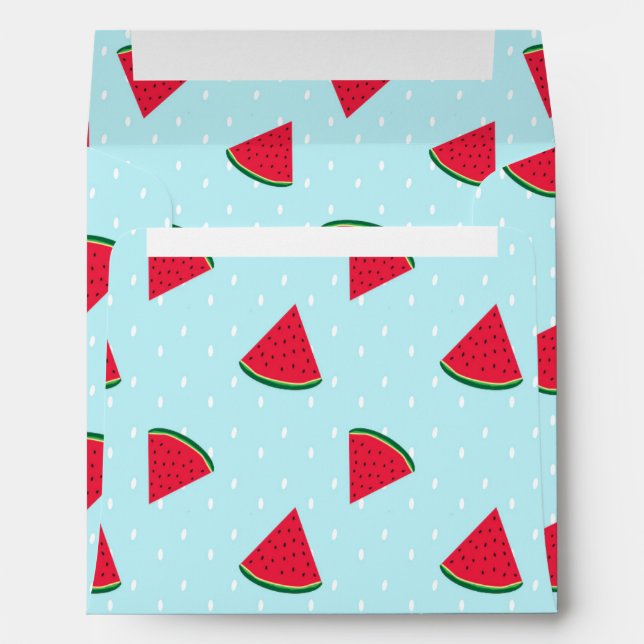 Enveloppe Watermelon Blue Fun été fête d'anniversaire (Dos (Bas))