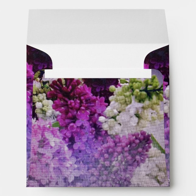 Enveloppe wedding invitation envelope lilac (Dos (Bas))