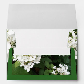 Enveloppe Wedding Invitation Envelope White Hydrangea Green 