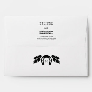 Enveloppe Western Country Cowboy Mariage rustique Invitation