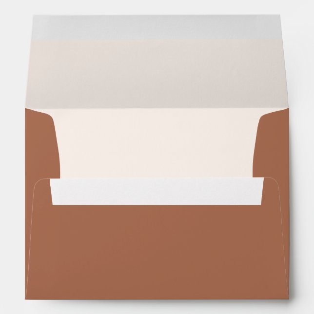 Enveloppe Western Country Rustic Terracotta Mariage (Dos (Bas))