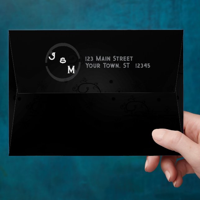 Enveloppe Western Goth Mariage Suite 5x7 (Hand)