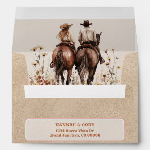 Enveloppe Western Horse Lovers Save the Date Envelope
