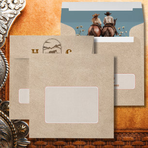 Enveloppe Western Horse Lovers Save the Date Envelope