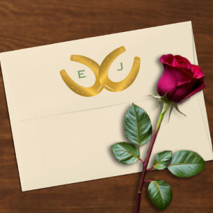 Enveloppe Western Horseshoe Mariage