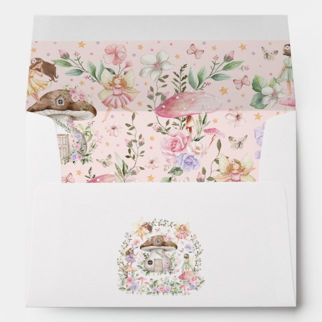 Enveloppe Whimsal Flower Garden Adresse de retour (Dos (Bas))