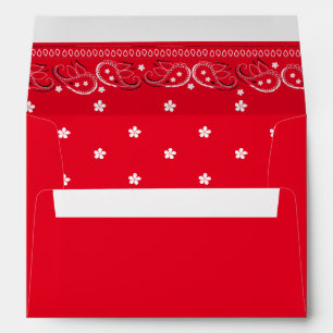 Enveloppe Whimsal moderne Anniversaire mignon Rouge Bandana