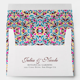 Enveloppe Whimsical Luxury ivoire Floral Style Mariage front