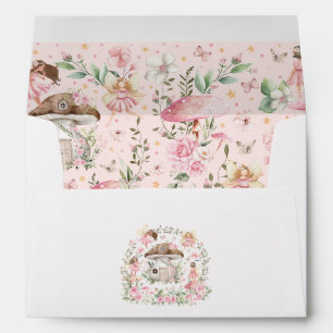 Enveloppe Whimsical Rose Floral Garden Adresse de retour