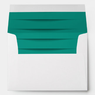 Enveloppe White Envelope with Green Striped Interior