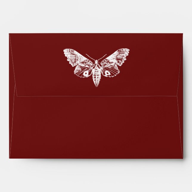Enveloppe White Moth A7 (Dos (Haut rabat))